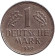 Монета 1 марка. 1950 год (J), ФРГ. Монета 1 марка. 1950 год (J), ФРГ.