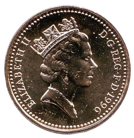 Монета 1 фунт. 1996 год, Великобритания. Кельтский крест. BU.