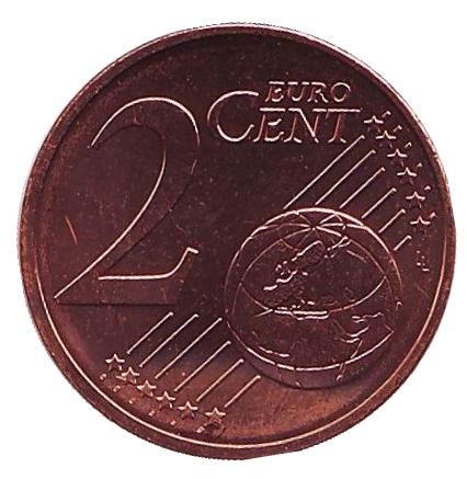 Монета 2 цента. 2013 год, Кипр.