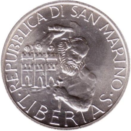 Монета 1000 лир. 1994 год, Сан-Марино. Строительство первой церкви в Сан-Марино. Монета 1000 лир. 1994 год, Сан-Марино. Строительство первой церкви в Сан-Марино.