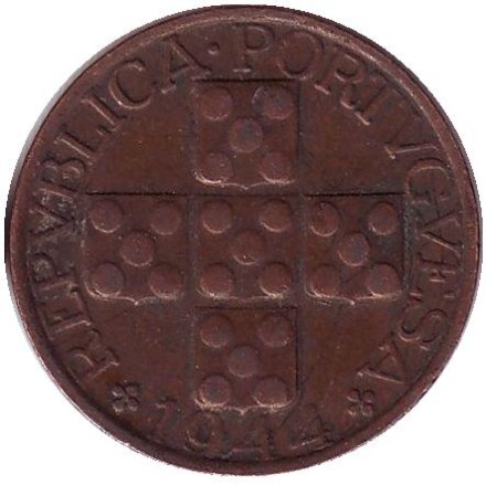 Монета 20 сентаво. 1944 год, Португалия. Ростки. Монета 20 сентаво. 1944 год, Португалия. Ростки.