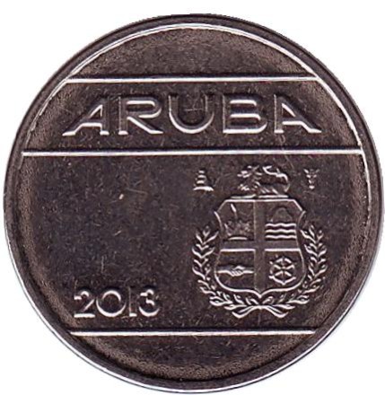 Монета 25 центов. 2013 год, Аруба.