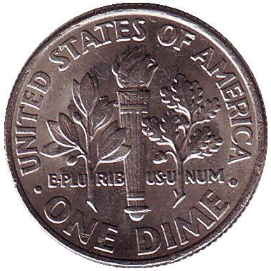 Монета 10 центов. 2006 (P) год, США. Рузвельт.