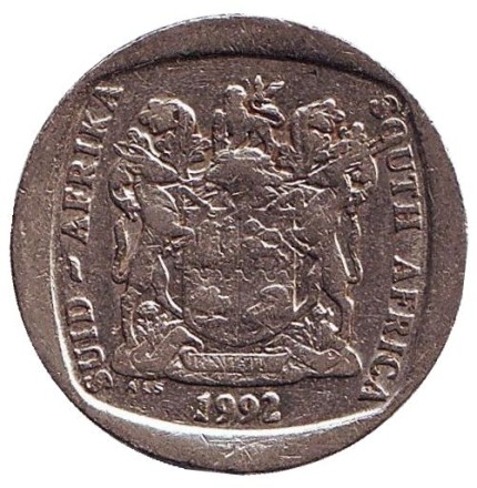 Монета 2 ранда. 1992 год, ЮАР. Антилопа.