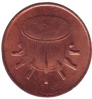 Монета 1 сен. 1998 год, Малайзия. Бубен. Монета 1 сен. 1998 год, Малайзия. Бубен.