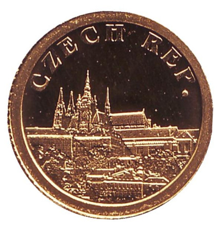 Монета 12 долларов. 2008 год, Либерия. Чехия. "Страны Европы".