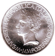 Монета 500 лир. 1981 год, Италия. 2000 лет со дня смерти Вергилия.