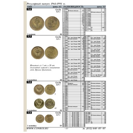 Монеты РСФСР, СССР и России 1921–2026 годов. Каталог-справочник Конрос. Редакция 56. Сентябрь, 2024 год. Монеты РСФСР, СССР и России 1921–2026 годов. Каталог-справочник Конрос. Редакция 56. Сентябрь, 2024 год.