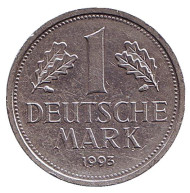 Монета 1 марка. 1993 год (J), ФРГ. Монета 1 марка. 1993 год (J), ФРГ.