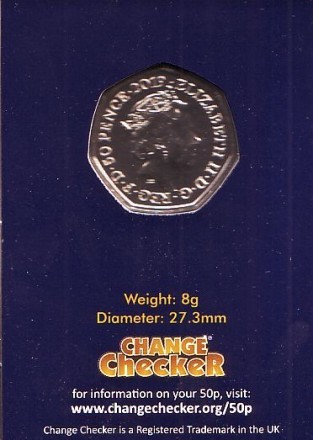 Монета 50 пенсов. 2019 год, Великобритания. Снеговик.