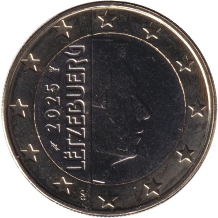 Монета 1 евро. 2025 год, Люксембург.