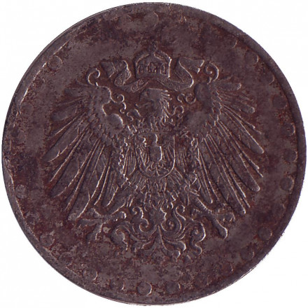 Монета 10 пфеннигов. 1916 (А) год, Германская империя. Магнитная.