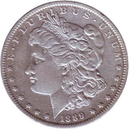 Монета 1 доллар. 1889 год, США. (Отметка монетного двора: "О") Моргановский доллар.