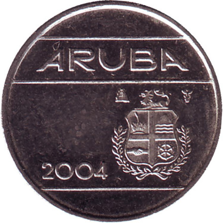 Монета 10 центов. 2004 год, Аруба.