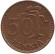 Монета 50 пенни. 1975 год, Финляндия.