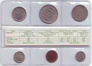 Годовой набор монет (6 штук). 1976 год, Швеция. Годовой набор монет (6 штук). 1976 год, Швеция.