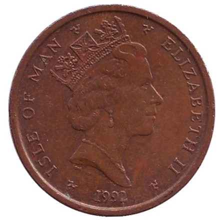 Монета 2 пенса. 1992 год, Остров Мэн. Кельтский крест. Монета 2 пенса. 1992 год, Остров Мэн. Кельтский крест.