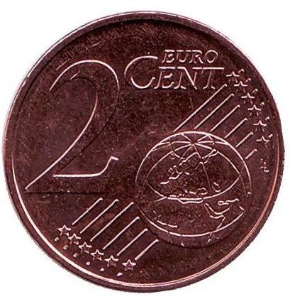 Монета 2 цента. 2017 год, Кипр.