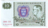 Банкнота 10 крон. 1990 год, Швеция. Банкнота 10 крон. 1990 год, Швеция.