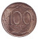 Монета 100 лир. 1999 год, Италия. Монета 100 лир. 1999 год, Италия.