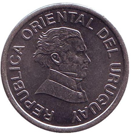 Монета 50 сентесимо. 2008 год, Уругвай. Монета 50 сентесимо. 2008 год, Уругвай.