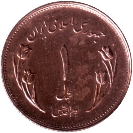 Монета 1 риал. 1980 год, Иран. Всемирный день Иерусалима. Магнитная.