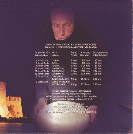 Пелопоннес. Официальный Годовой набор монет евро Греции в буклете. (8 шт.) 2016 год, Греция. Пелопоннес. Официальный Годовой набор монет евро Греции в буклете. (8 шт.) 2016 год, Греция.