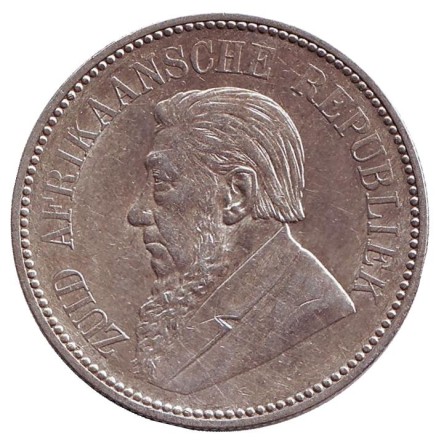 Монета 2,5 шиллинга. 1897 год, ЮАР. Монета 2,5 шиллинга. 1897 год, ЮАР.