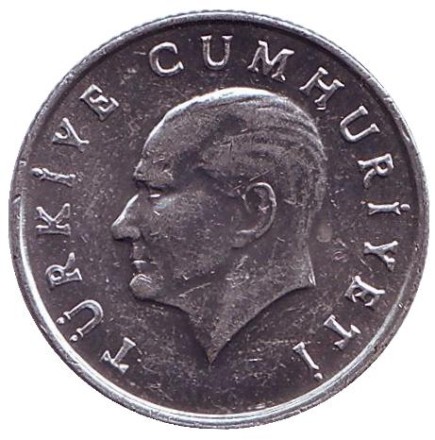 Монета 5 лир. 1987 год, Турция. Монета 5 лир. 1987 год, Турция.