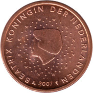 Монета 5 центов. 2007 год, Нидерланды.
