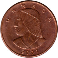 Монета 1 сентесимо. 2001 год, Панама. Монета 1 сентесимо. 2001 год, Панама.
