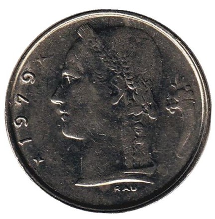 Монета 1 франк. 1979 год, Бельгия. (Belgie)