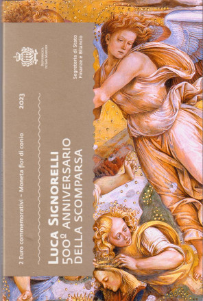 Монета 2 евро. 2023 год, Сан-Марино. 500 лет со дня смерти Луки Синьорелли. Монета 2 евро. 2023 год, Сан-Марино. 500 лет со дня смерти Луки Синьорелли.