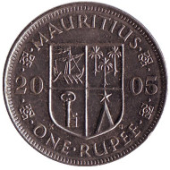 Монета 1 рупия. 2005 год, Маврикий. Сивусагур Рамгулам.