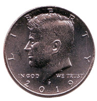 Монета 1/2 доллара (50 центов), 2019 год (P), США. Джон Кеннеди. Монета 1/2 доллара (50 центов), 2019 год (P), США. Джон Кеннеди.