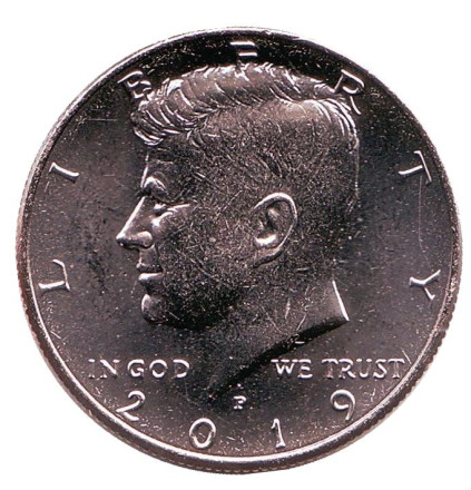 Монета 1/2 доллара (50 центов), 2019 год (P), США. Джон Кеннеди.