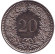 Монета 20 раппенов. 1999 год, Швейцария. Монета 20 раппенов. 1999 год, Швейцария.