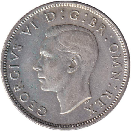 Монета 2 шиллинга. 1937 год, Великобритания. Монета 2 шиллинга. 1937 год, Великобритания.