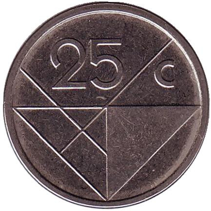 Монета 25 центов. 2014 год, Аруба.