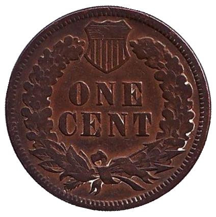 Монета 1 цент. 1895 год, США. Индеец. Монета 1 цент. 1895 год, США. Индеец.