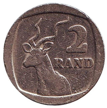 Монета 2 ранда. 1994 год, ЮАР. Антилопа.