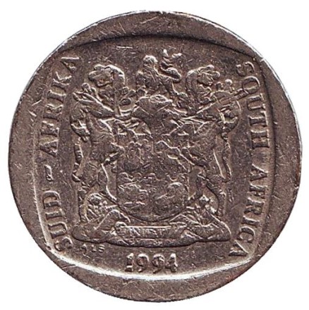 Монета 2 ранда. 1994 год, ЮАР. Антилопа. Монета 2 ранда. 1994 год, ЮАР. Антилопа.