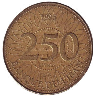 Монета 250 ливров. 1995 год, Ливан. Монета 250 ливров. 1995 год, Ливан.