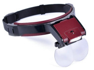 Многофункциональная лупа с подсветкой на головном ремне. (MG81001-B)