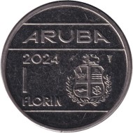 Монета 1 флорин. 2024 год, Аруба. Монета 1 флорин. 2024 год, Аруба.