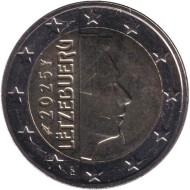 Монета 2 евро. 2025 год, Люксембург. Монета 2 евро. 2025 год, Люксембург.