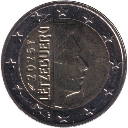 Монета 2 евро. 2025 год, Люксембург.