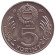 Монета 5 форинтов. 1990 год, Венгрия. Монета 5 форинтов. 1990 год, Венгрия.
