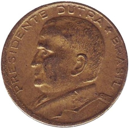 Монета 50 сентаво. 1948 год, Бразилия. Монета 50 сентаво. 1948 год, Бразилия.