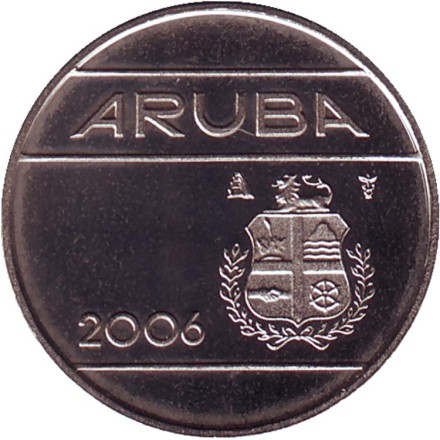 Монета 10 центов. 2006 год, Аруба. Монета 10 центов. 2006 год, Аруба.